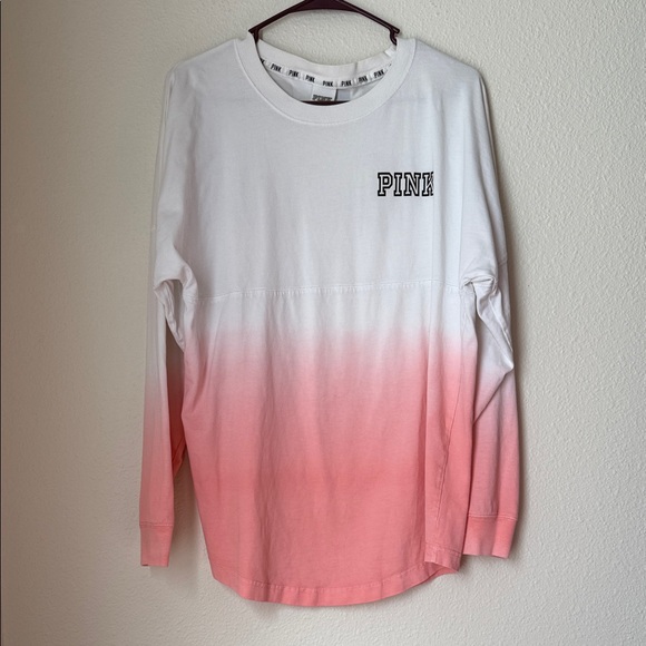 Pink Victoria’s Secret Ombré Long Sleeve Oversized - Picture 1 of 5